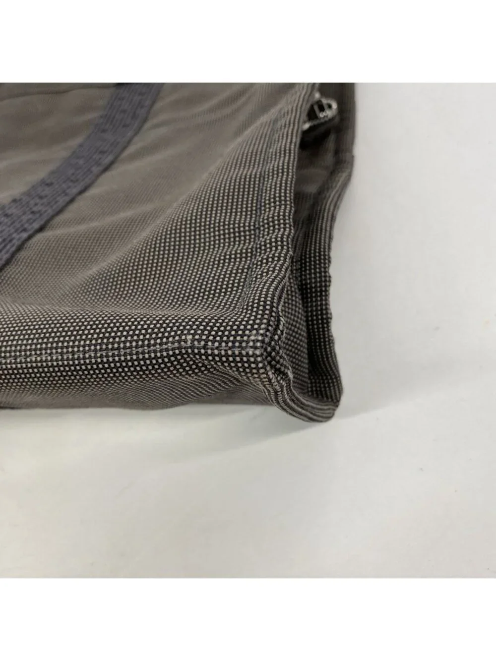 Hermes Tote Her Line MM Canvas Gray Silver